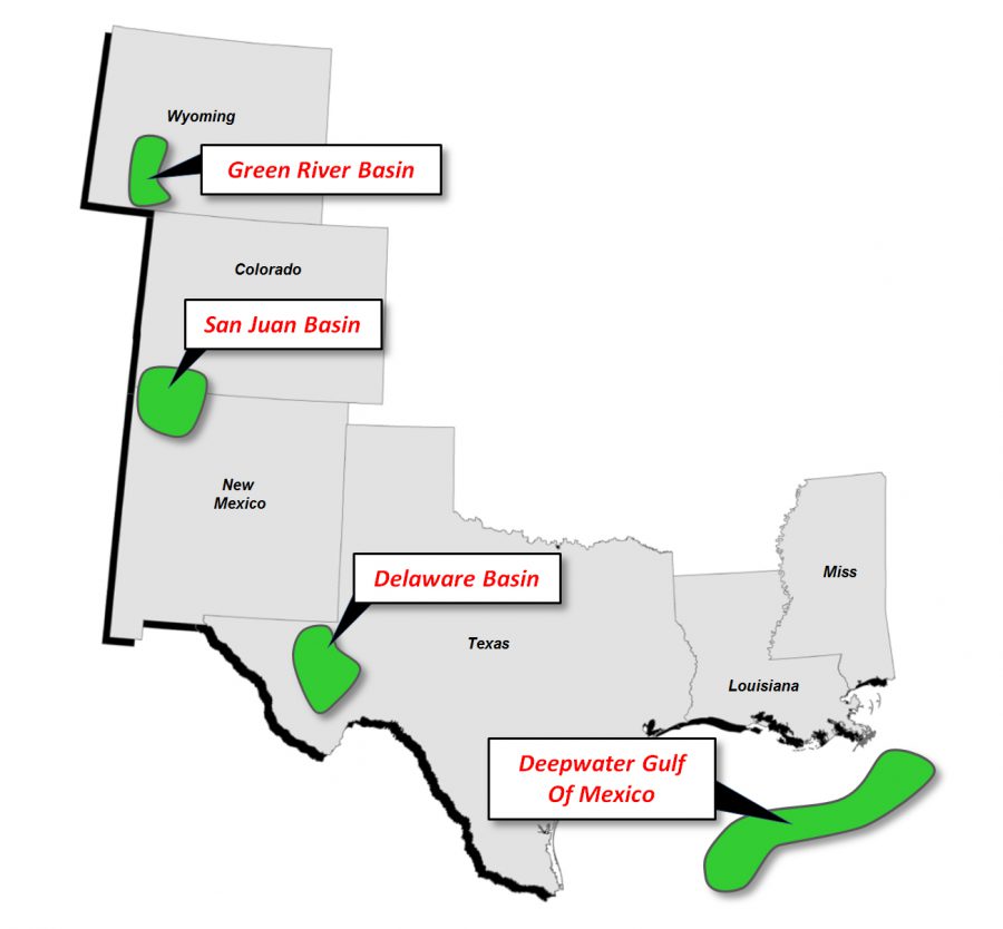 Areas of Operations Red Willow Production Company